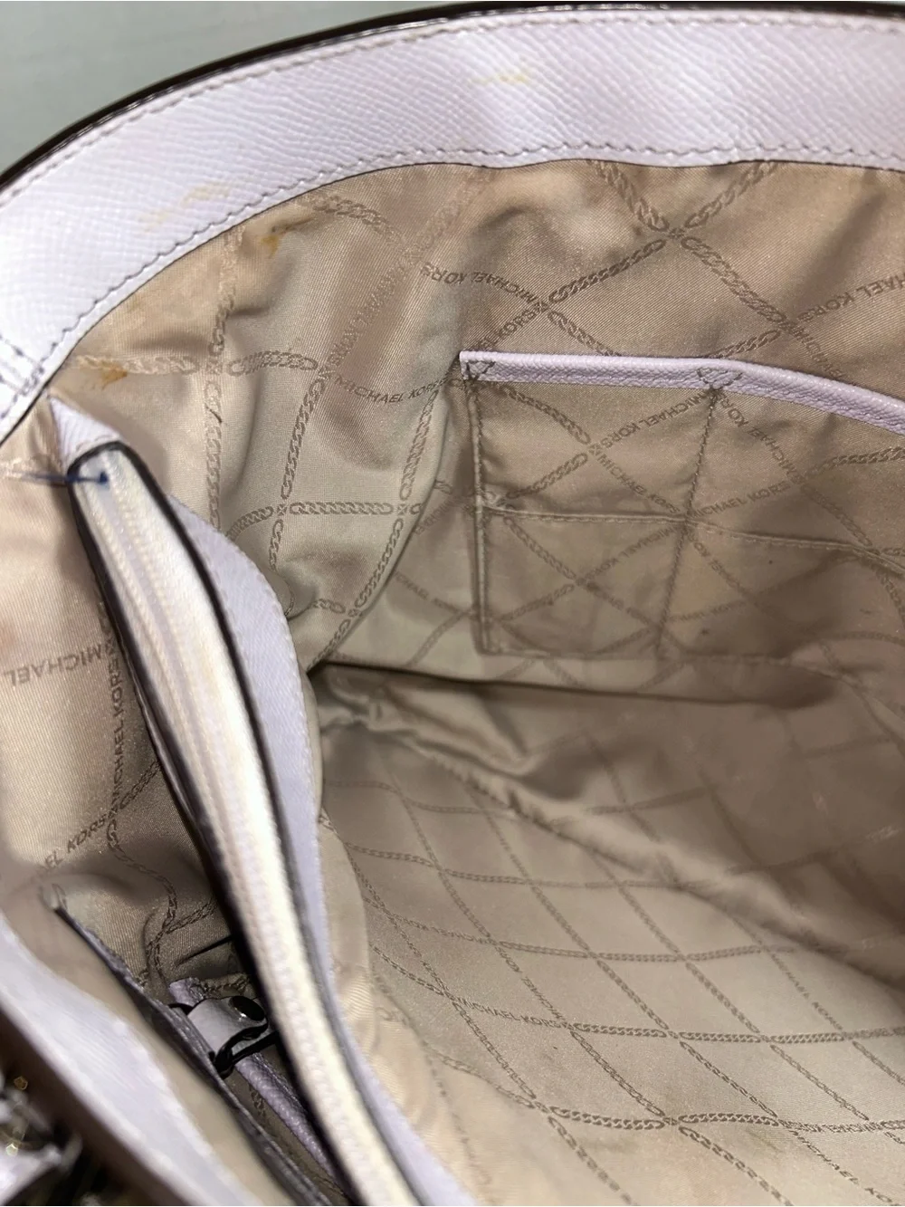 Michael Kors Voyager Light Lilac Saffiano Leather Tote Bag Shoulder Bag